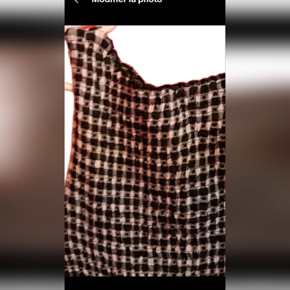 Black & White Gingham Smocked Mini Dress – Tiered Ruffle Skirt - BRAND NEW - Picture 8 of 9